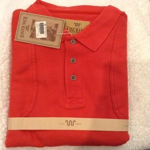 Red Men’s King Ranch polo